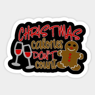 Christmas Calories Don't Count Sticker